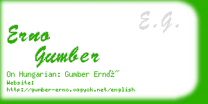 erno gumber business card